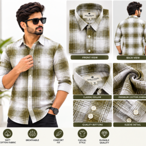 olive plaid shirt style collage
