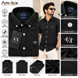 Home mens black casual shirt